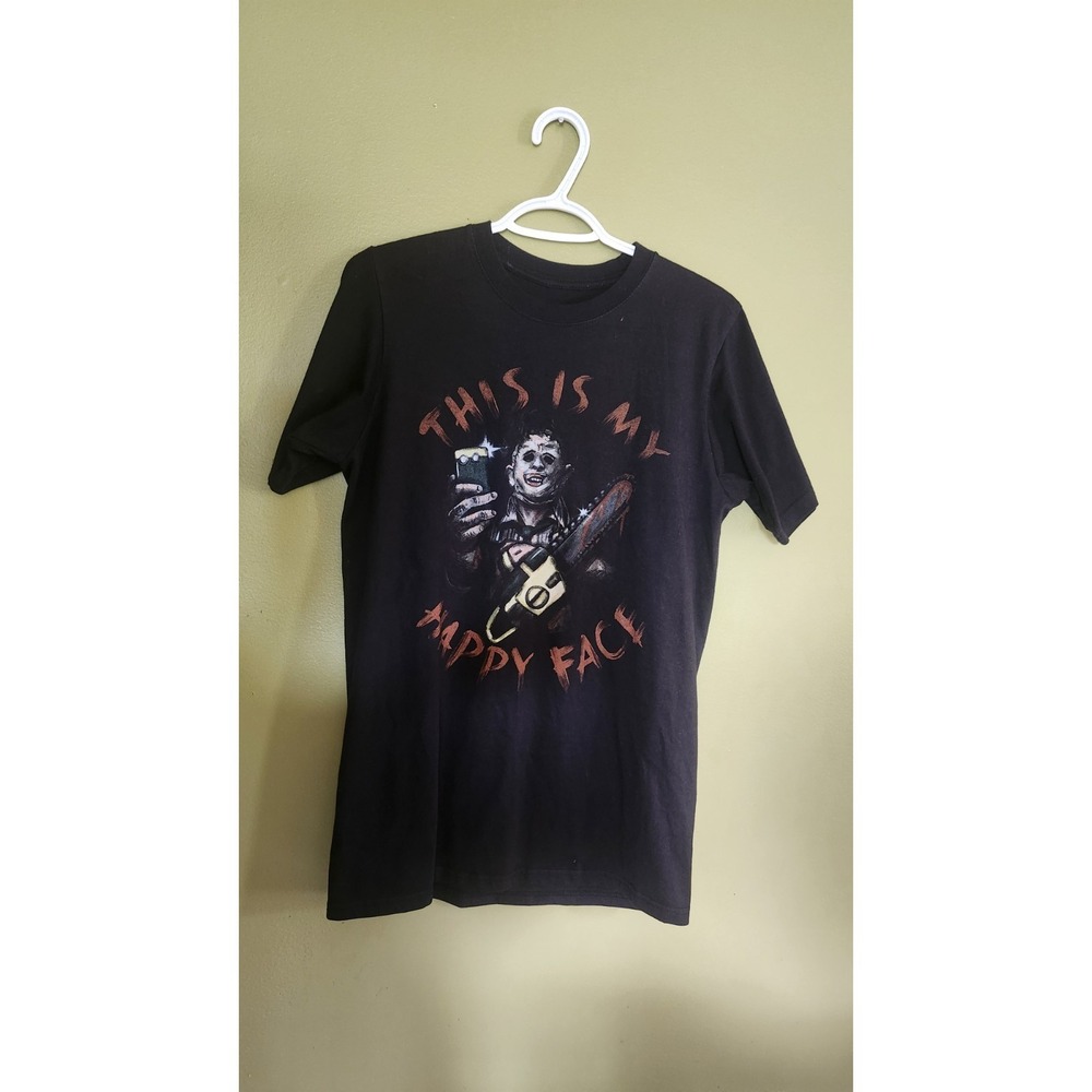 Texas Chainsaw Massacre This is my Happy Face Leatherface Men's Medium T-Shirt